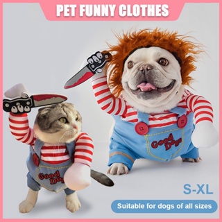 Deadly Doll Dog Costume Funny Party Cosplay Novelty Cat Dog Clothes for  Halloween Christmas Cute Scary and Spooky Pet Costume - AliExpress