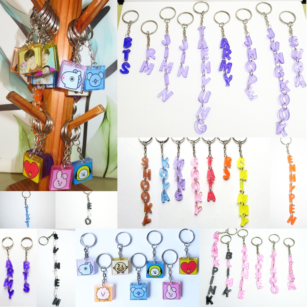 KPOP Alphabet Letters Charm Colorful Keychains | Shopee Malaysia