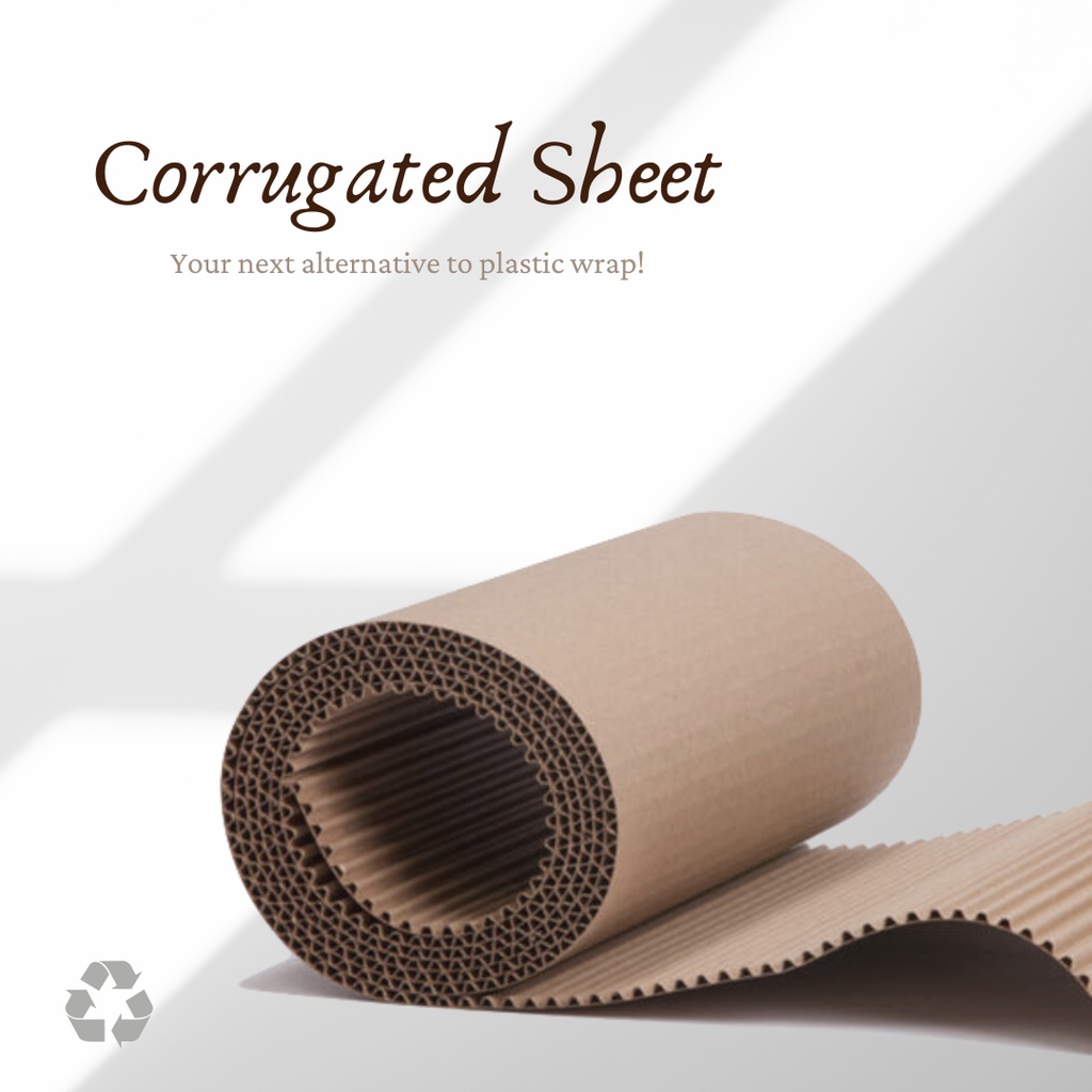 Pre-Cut Single Face Corrugated Sheet - 11x16.75