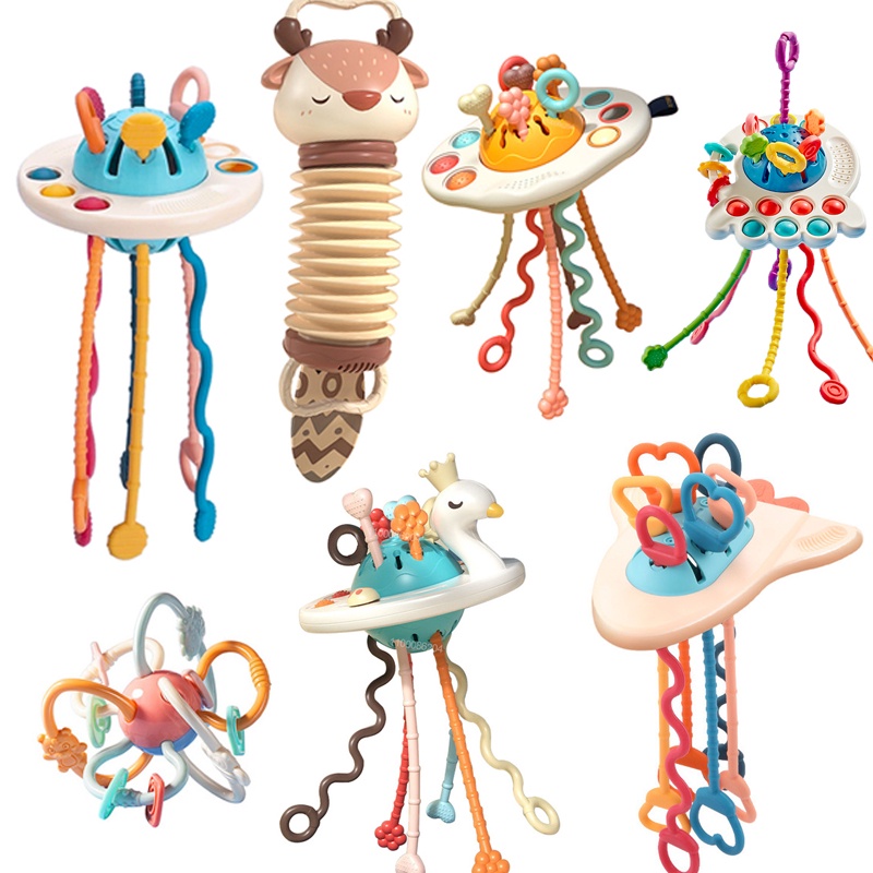 Montessori Sensory Development Baby Toys Pull String Sensory Finger ...