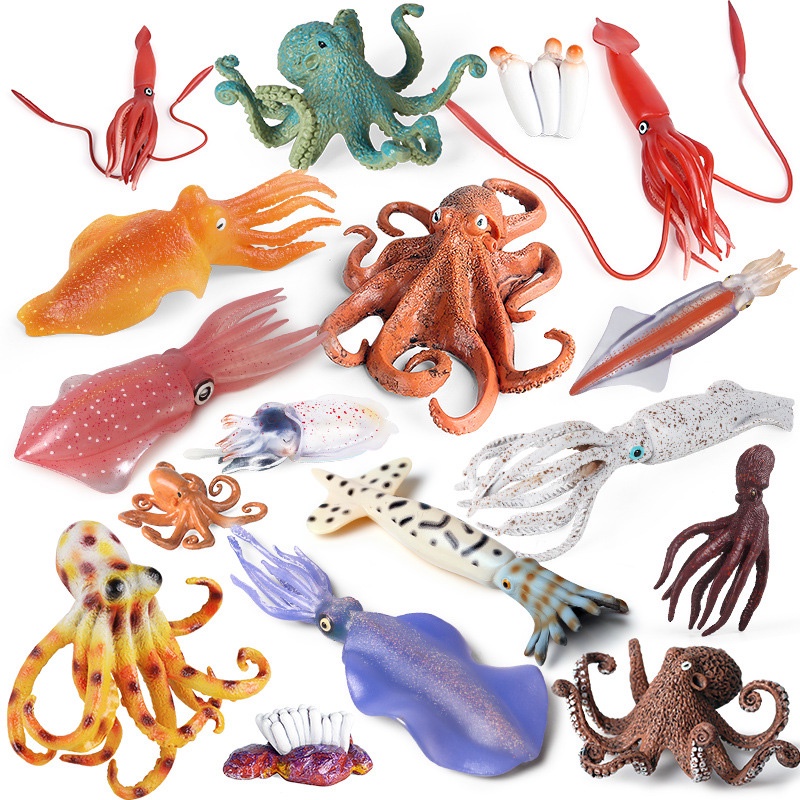 Ocean squid octopus figure model children educational toys simulation ...