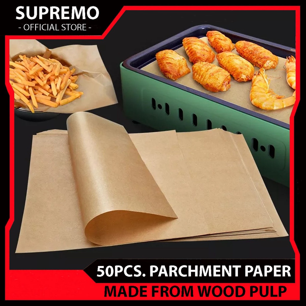 50 Sheets Oil Absorbing Paper Cooking Paper Oil Drainer Frying Fan Pad ...