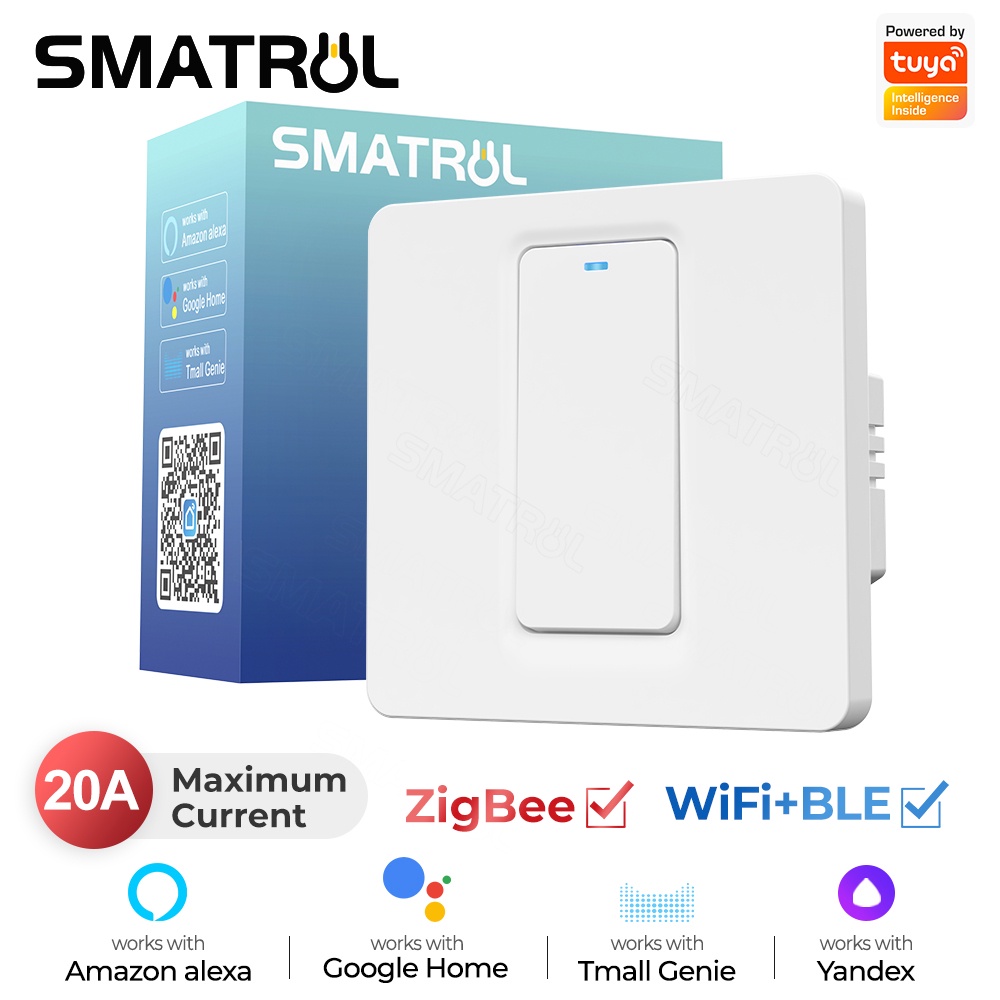 SMATRUL 20A Tuya Smart Wifi Zigbee Water Heater Boiler Switch Air