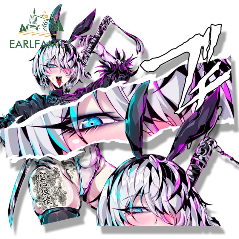 EARLFAMILY Bunny Girl YoRHa No.2 Type B Fanart Car Sticker Neir ...