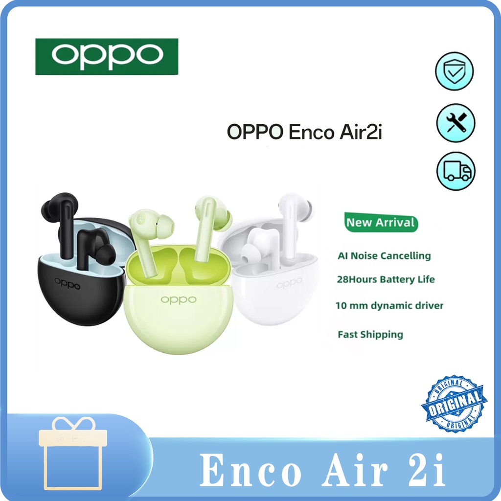 OPPO Enco AIR 2i Wireless Earbuds Bluetooth 5.2 AI Noise Cancelling ...