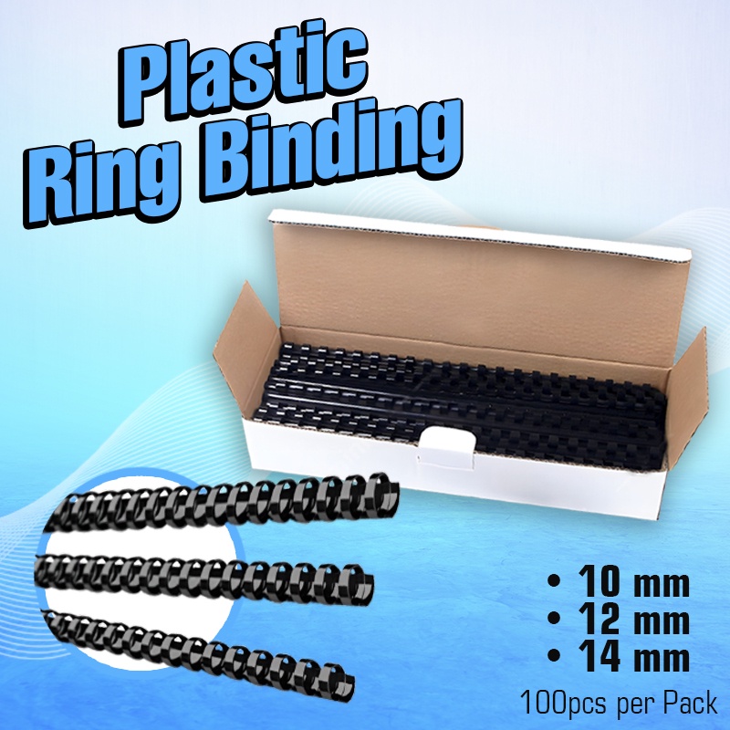 Plastic Ring Binding Black A4 Size Spring Binder 100 Pcs Per Pack ...