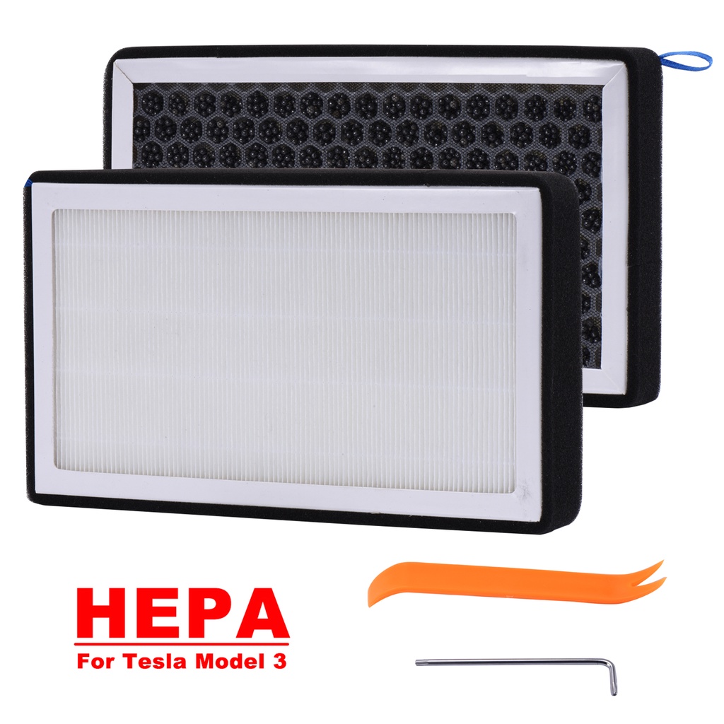 For Tesla Model 3 HEPA Activated Carbon Air Filter Air Conditioner