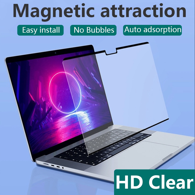 New Upgrade Magnetic Attraction Hd Screen Protectors For 2022 2023 Macbook Air Pro M1 M2 2021 13 