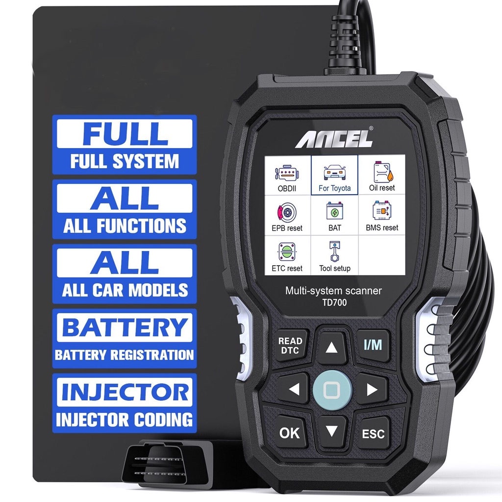 Ancel TD700 OBD2 Scanner JOBD Professional Full System ABS SRS TPMS ...