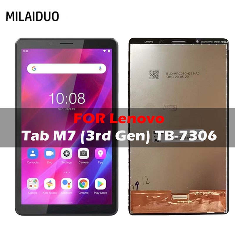 Original LCD For Lenovo Tab M7 3rd Gen TB-7306 TB-7306F TB-7306X TB 7306 LCD  Display Touch Screen Digitizer Assembly