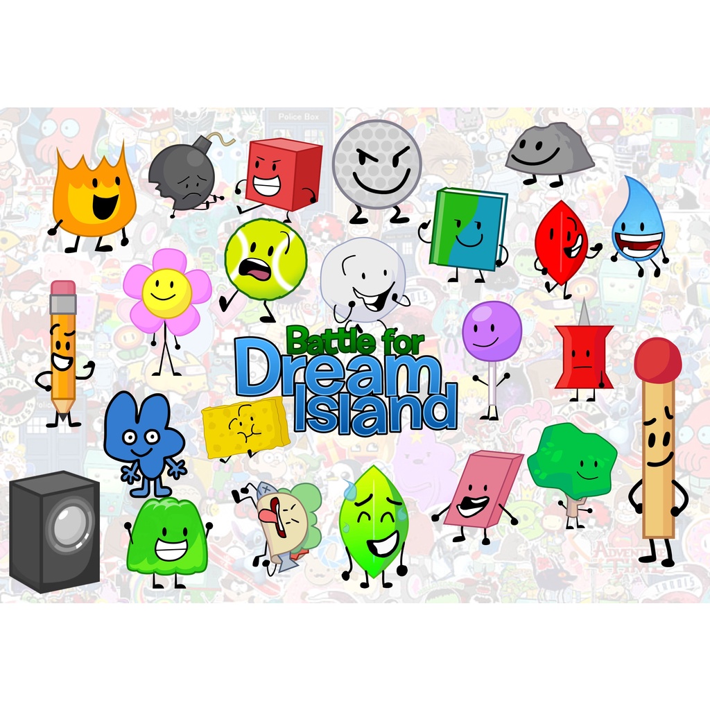 BFDI (Battle For Dream Island BFDI) -Vinyl Sticker | Shopee Malaysia