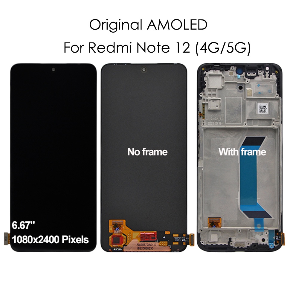 36297 - ECRAN LCD POUR XIAOMI POCO X5 5G / REDMI NOTE 12 5G NOIR (AMOLED) (O/S) - Compatibile