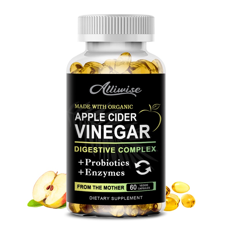 Organic Apple Cider Vinegar Capsules Digestive Enzymes & Probiotics