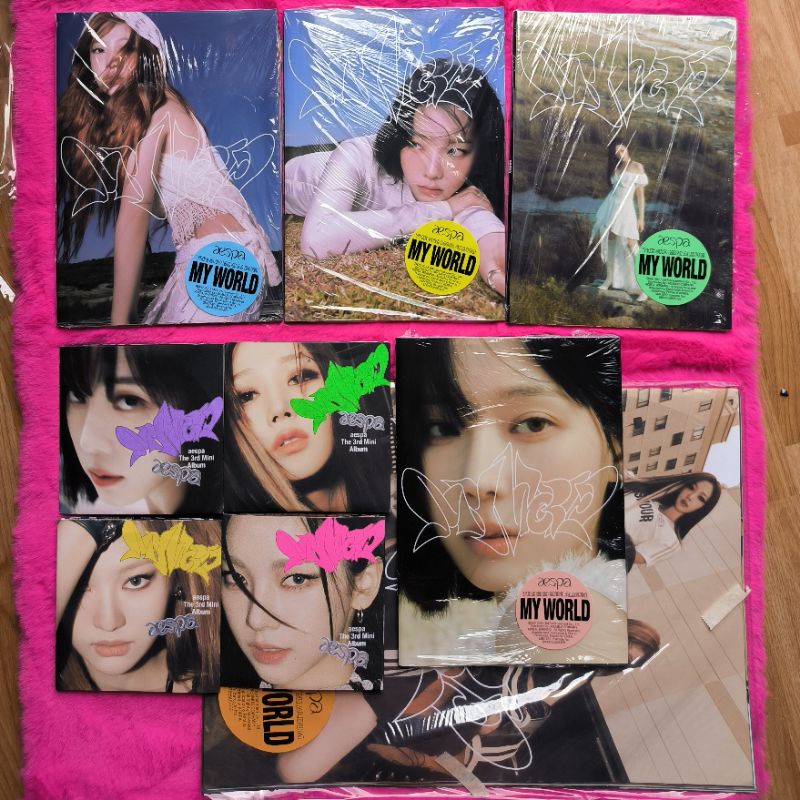 AESPA MY WORLD OFFICIAL UNSEALED ALBUM INTRO VERSION ZINE POSTER TABLOID Shopee Malaysia