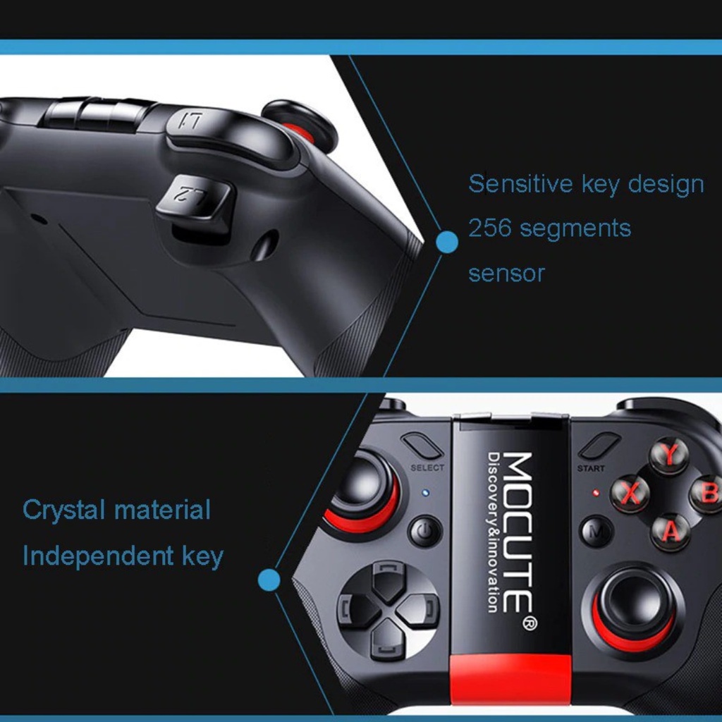 Mocute 050 Bluetooth 3.0 Wireless Gamepad Game Controller Black ...