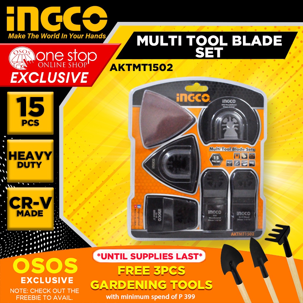 Ingco AKTMT1502 15pcs Multi Tool Blade Set •OSOS• Shopee Malaysia