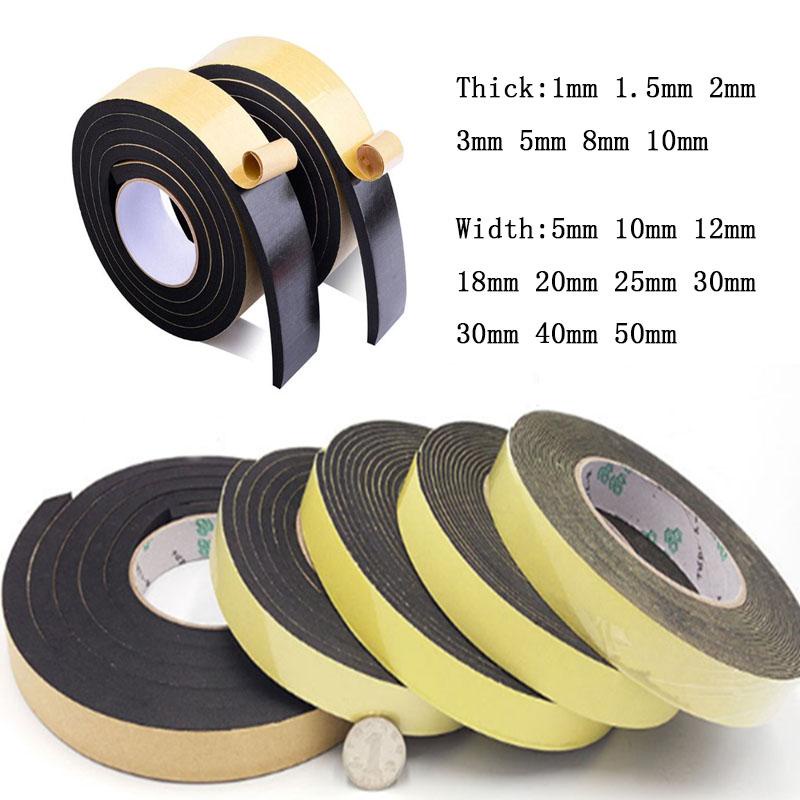 Self-Adhesive EVA Foam Seal Strip – Black Sponge Rubber For Soundproofing & Weatherproofing