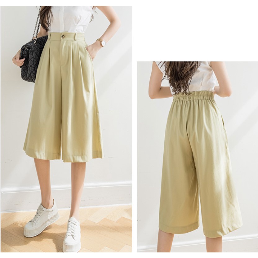 SK1078 -M'SIA Ready Stock Women Pant Casual Pant Elastic Pant 阔腿裤七分裤 ...