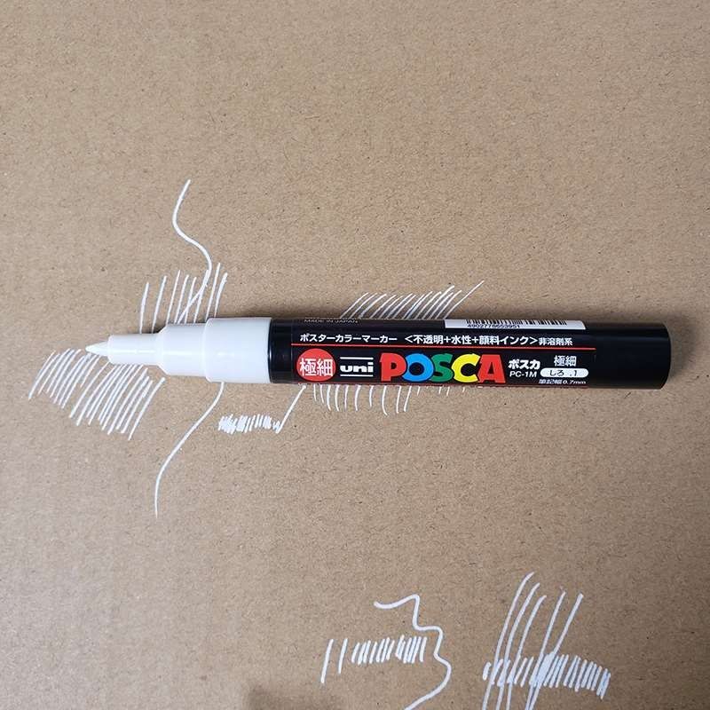 Mitsubishi White Highlighter Paint Pen Sketch Hand Painted Universal Painting Posca Ultra Fine