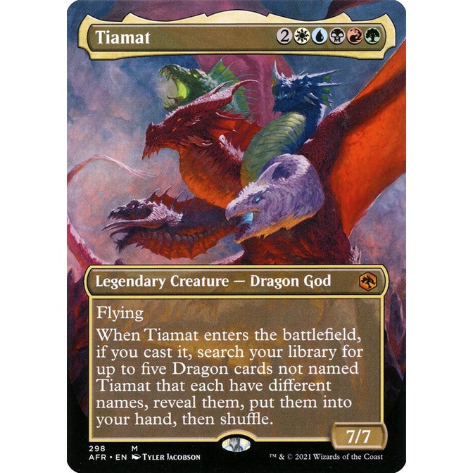 MTG Proxy Card - Tiamat (Borderless) | Adventures in the Forgotten ...