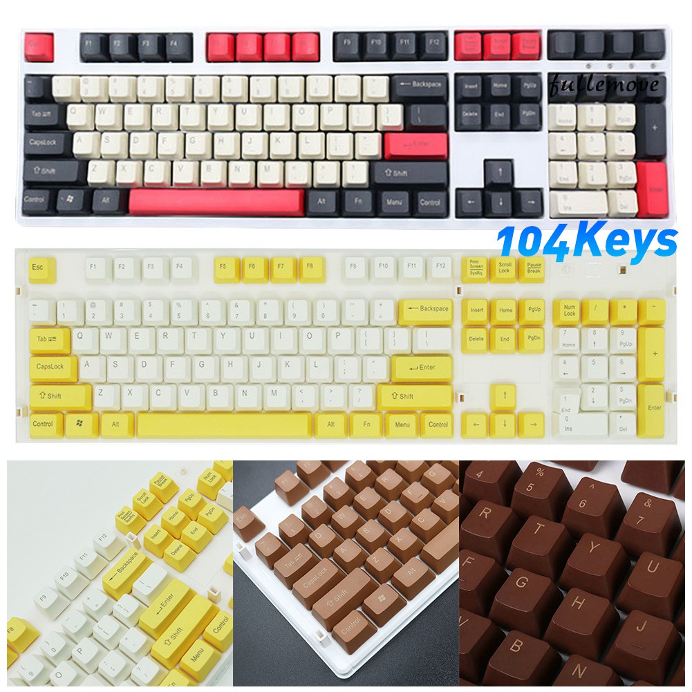 (emove) 104 Keys PBT Assorted Color Universal Keycaps for Cherry MX ...