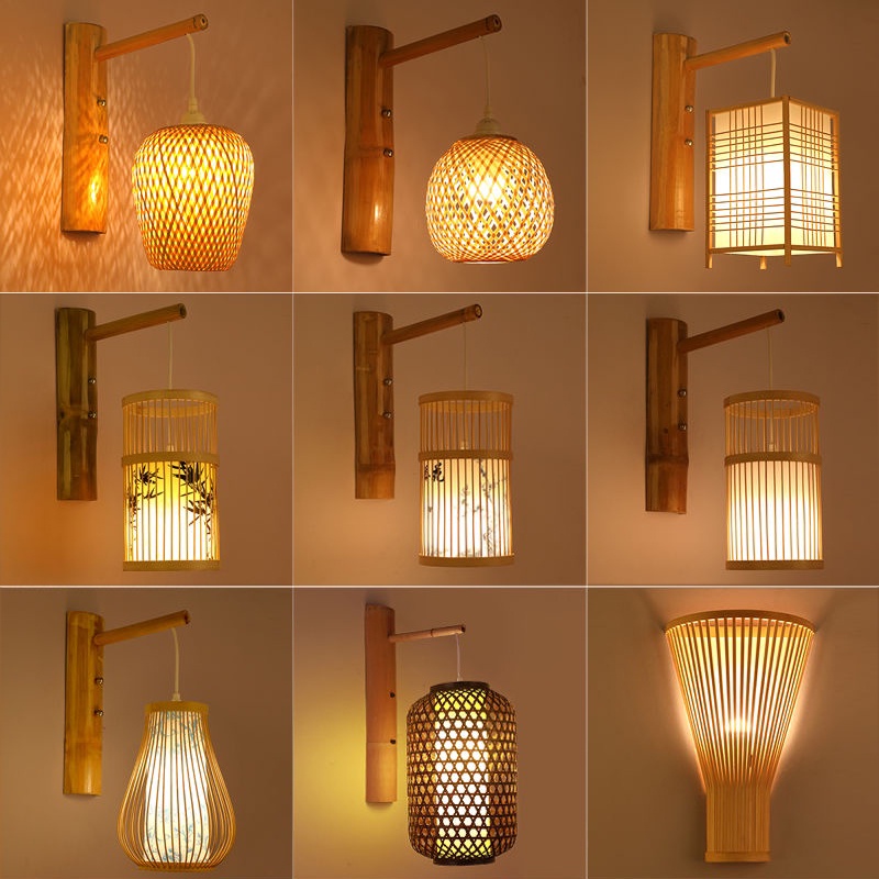 【Free Shipping】Bamboo Wall Lamp Chinese Bamboo Art Lamp Creative ...