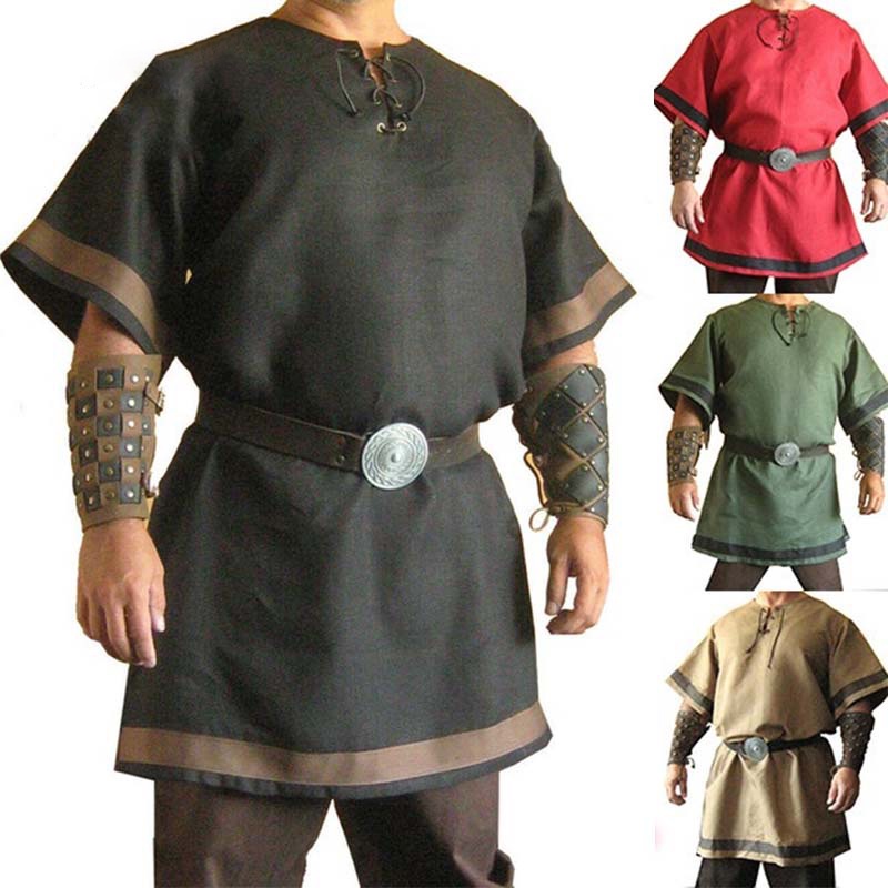 raya 2024Medieval Vintage Tops Renaissance Viking Warrior Knight Adult ...