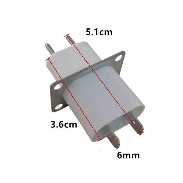 3 Pieces Original Control Tube Microwave Oven Socket 4Pin