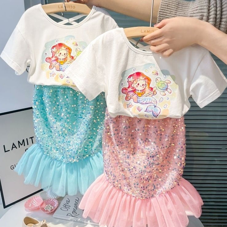 Hi Kid Princess Tutu Mermaid Dress for Kids 1 8 Years Old Little Mermaid Costume Theme Birthday Sequin Skirt OOTD for Baby Girl Shopee Malaysia