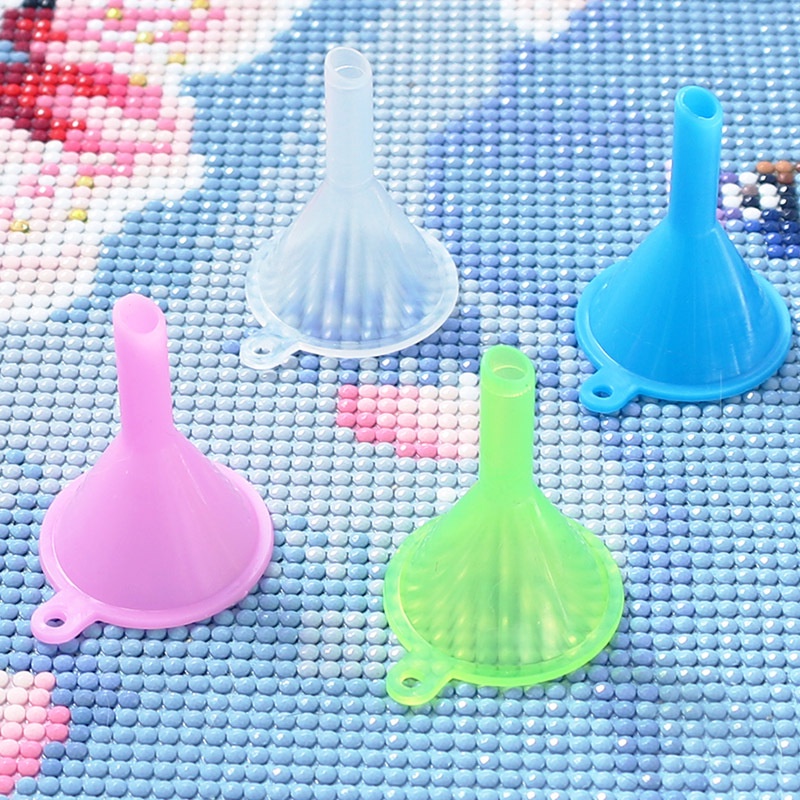1PC Transparent/Pink/Blue Diamond Drawing Inverted Drill Funnel Diamond ...