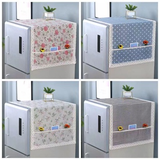 1pc Marble Print Microwave Oven Cover, Polyester Dust-proof Microwave Oven Top  Cover For Home