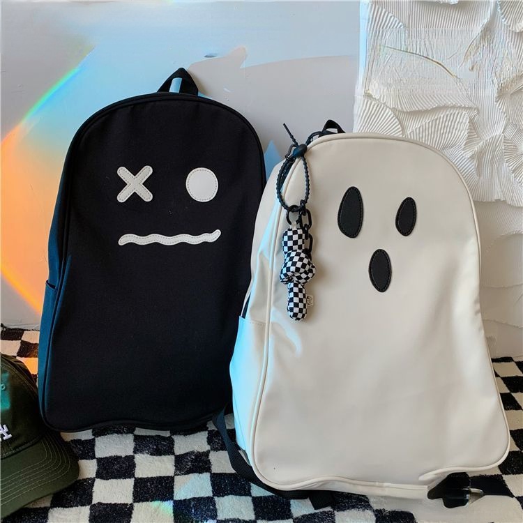 ins ghost backpack ugly cute large capacity student backpack Japanese ...