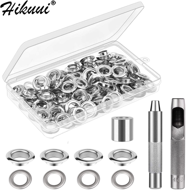 120 Sets12mm Metal Eyelet Grommet with Punch Installer Tool Set for ...