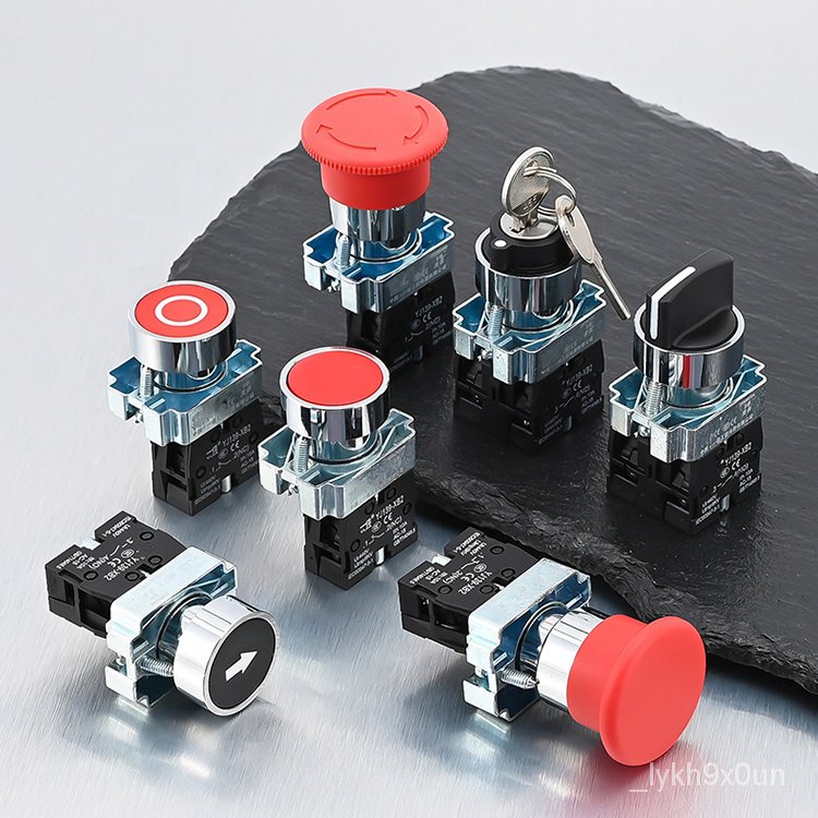 XB2 22mm Self-Resetting Latching Momentary Metal Rotary Selector Knob ...