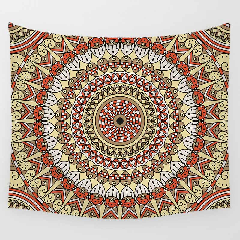 Gradient color mandala tapestry hawk fly pattern Wall Tapestry ...