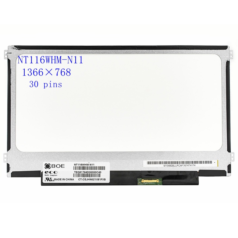 Dalle écran LCD 11.6" LED - Référence NT116WHM-N21 V4.0 - 1366x768 HD - Neuf - Marque DisplaySeek