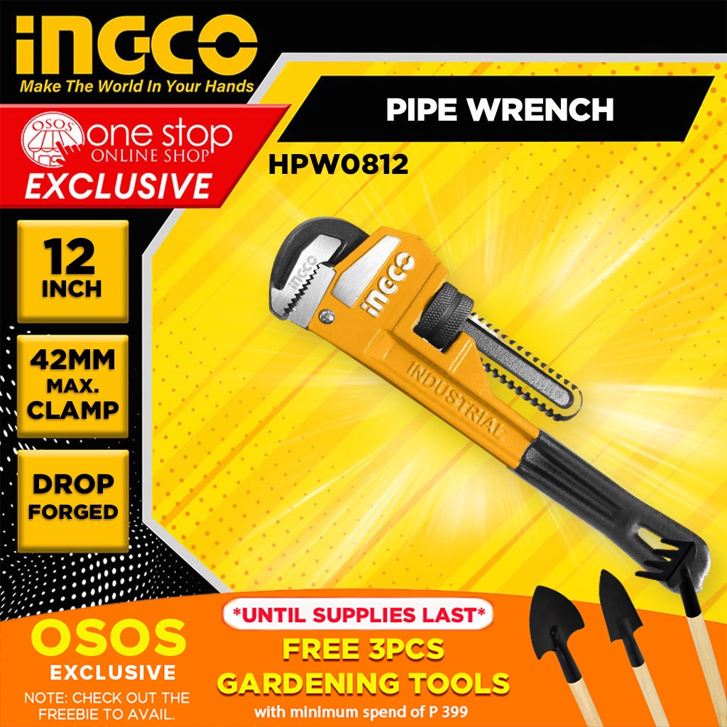 Ingco Original Pipe Wrench 12 Hpw0812 •osos• Shopee Malaysia 6101