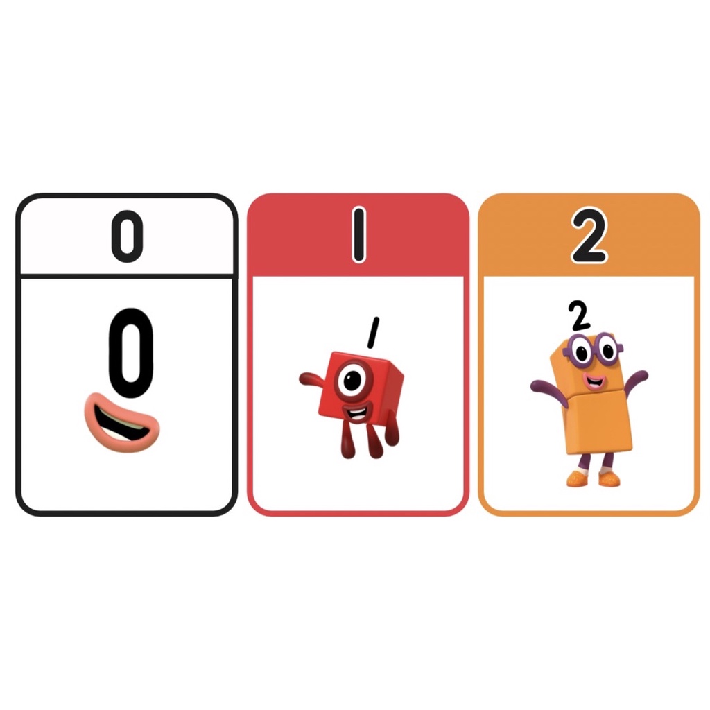 Numberblocks 24 PC Flashcards with Blockzilla Mat (Laminated) | Shopee ...