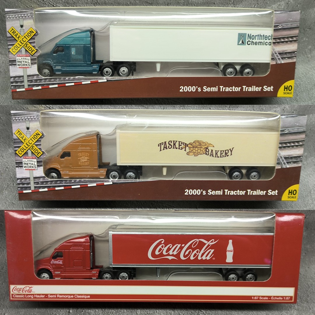 1/87 HO Scale HalfTrailer Trailer Set Alloy Front Plastic Carriage