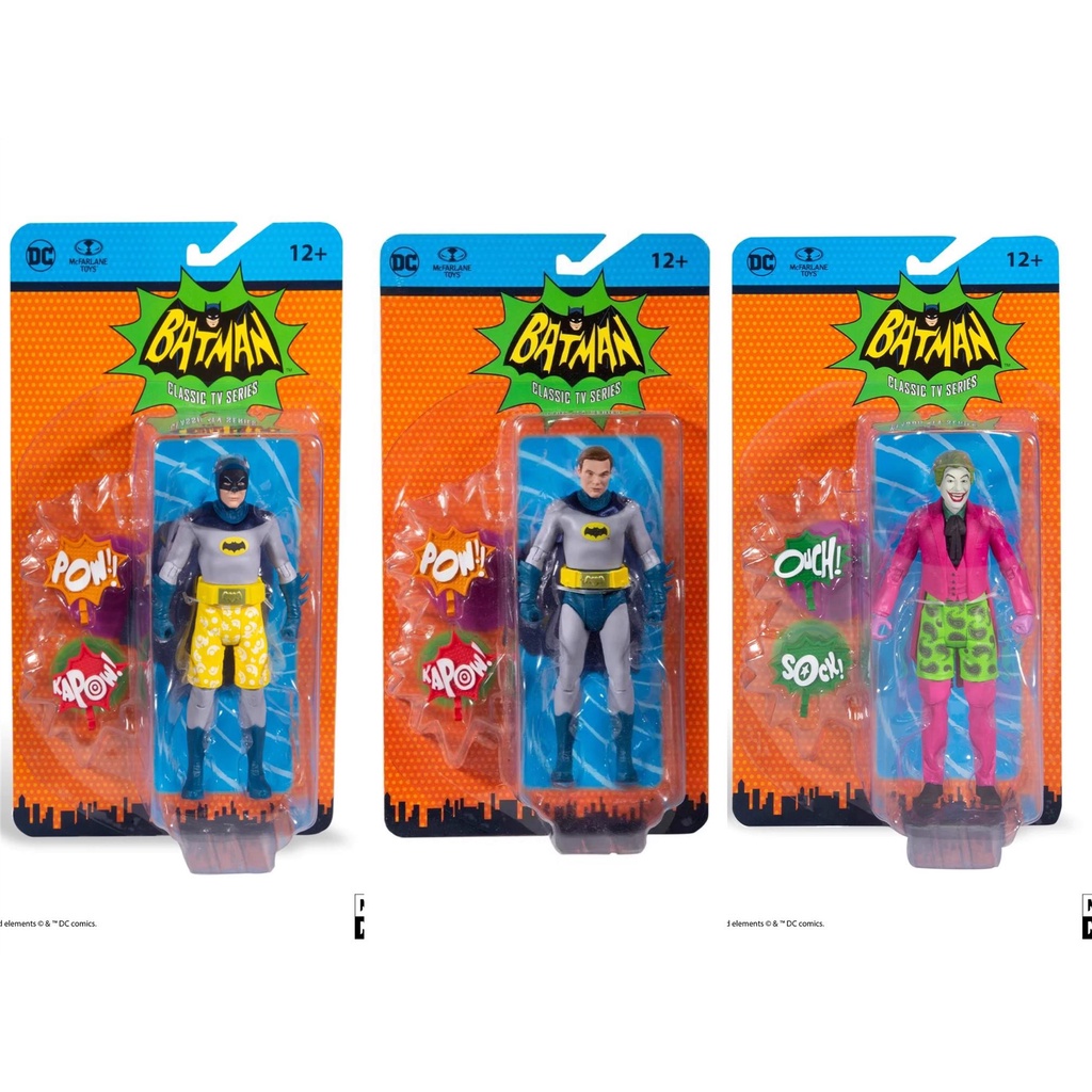 McFarlane DC 1966 Swimsuit Joker Swimsuit Batman Faceless Batman 6