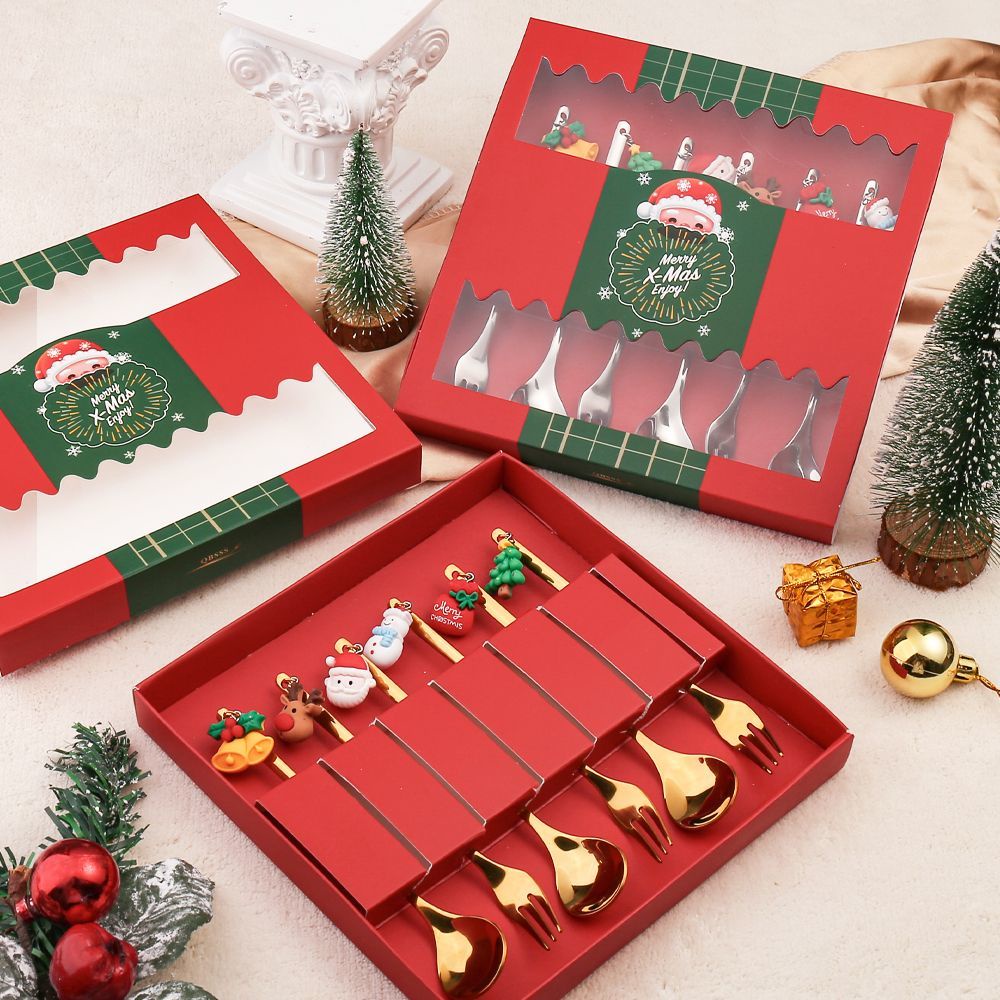 Cartoon Cartoon Stainless Steel Golden Spoon Fork Set Box Creative ...