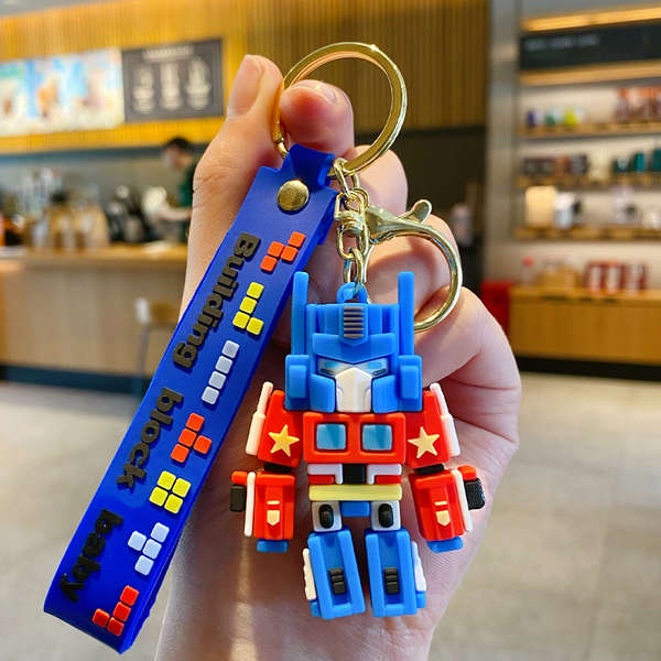 lego keychain keychain cute Transformer blok bangunan selebriti bersih
