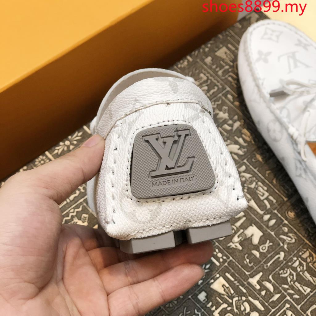 EUR SIZE] 2023 Original Quality LV white Casual Suit Shoes Louis Vuitton  Men's Classic Old Pattern Versatile Bean