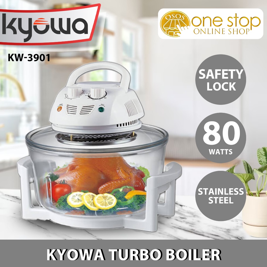 Kyowa 6 in 1 Turbo Convection Oven Glass Bowl Roast Bake Steam Fry