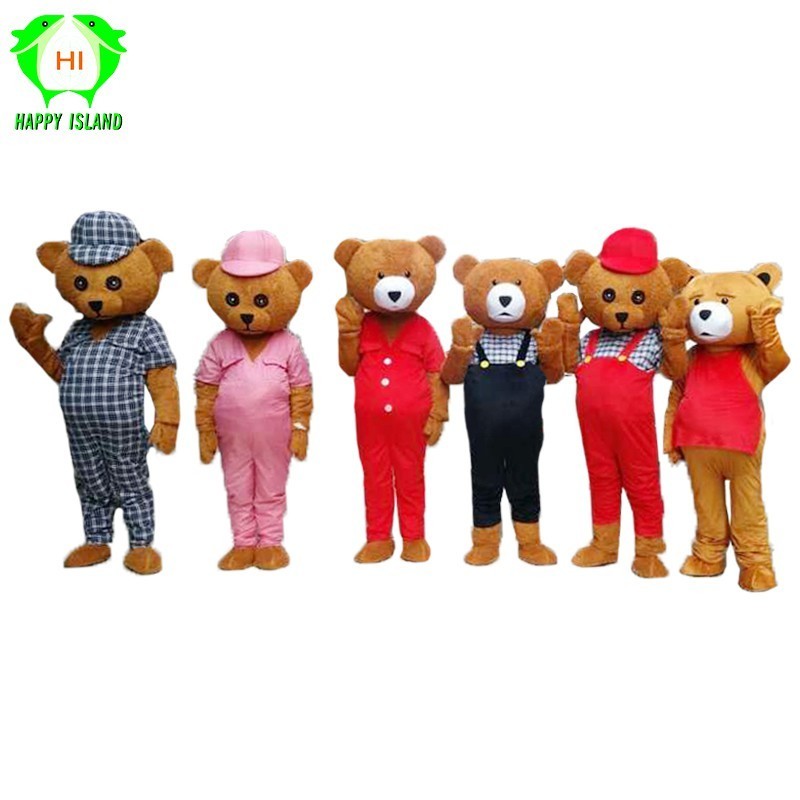 Adult Teddy Bear Mascot Costume Cartoon Character Costumes Adult Mascot 