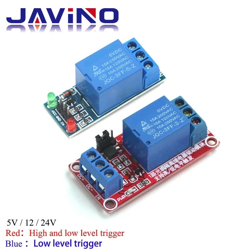 5V 12V 24V high and low level trigger 1 Channel Relay Module interface ...