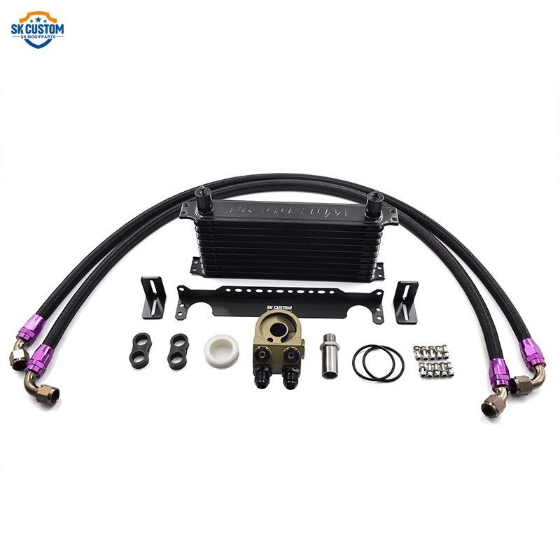 SK CUSTOM 10 Rows Engine Oil Cooler Kit For Honda Civic FC1 FK7 1.5T ...