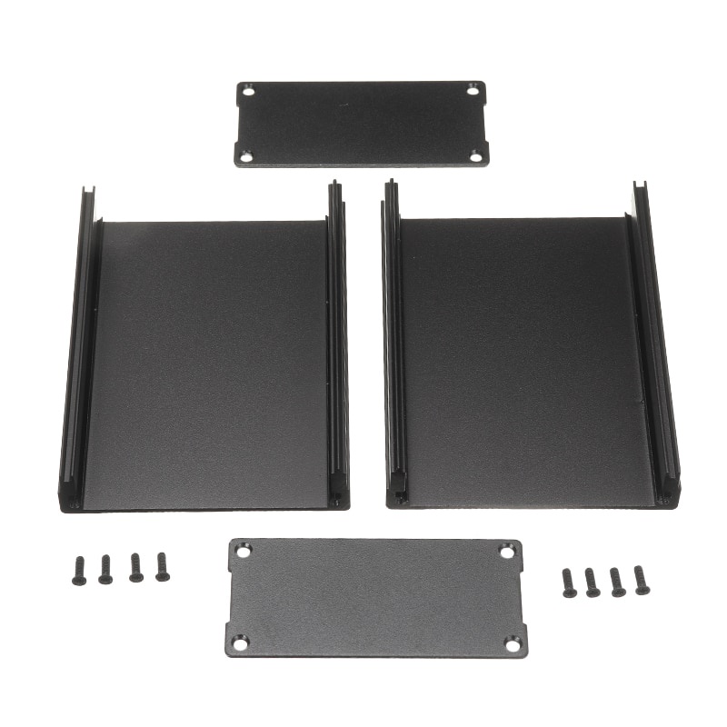 Black Extruded Aluminum Enclosures PCB Instrument Electronic Project ...