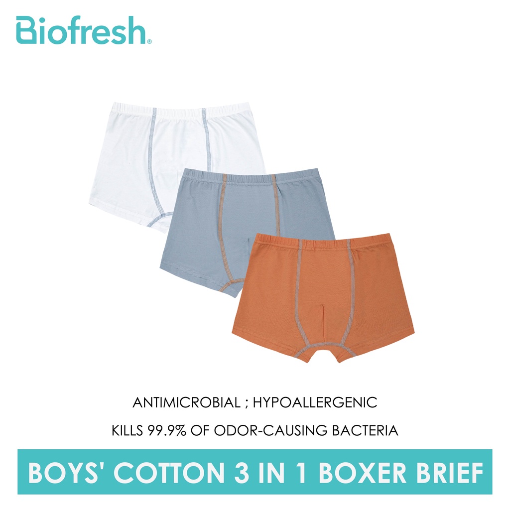 Biofresh Men's Antimicrobial Breathable Boxer Brief 2 pieces in 1