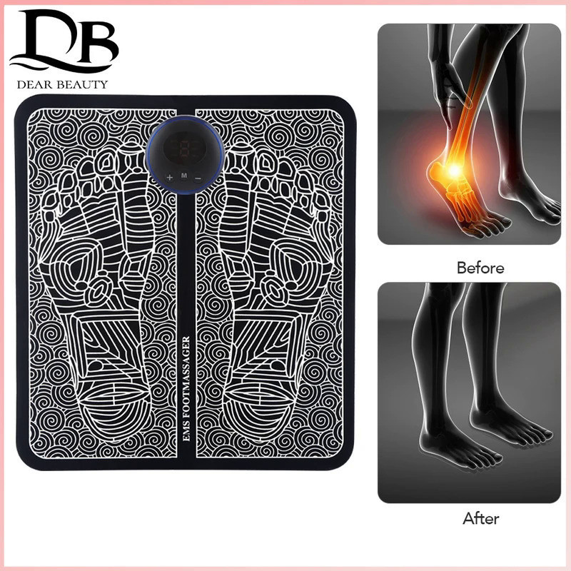 Brand new 6 Modes 9 Intensity Levels EMS Foot Massage Mat Physiotherapy ...